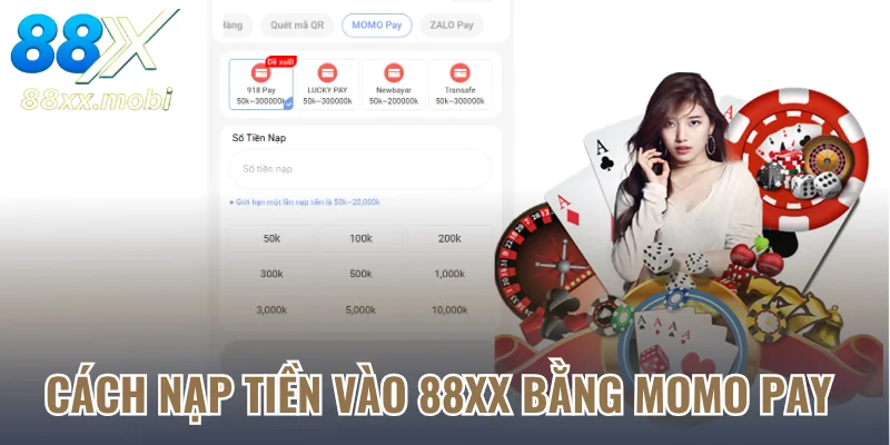 Cách nạp tiền vào 8XX bằng Momo Pay