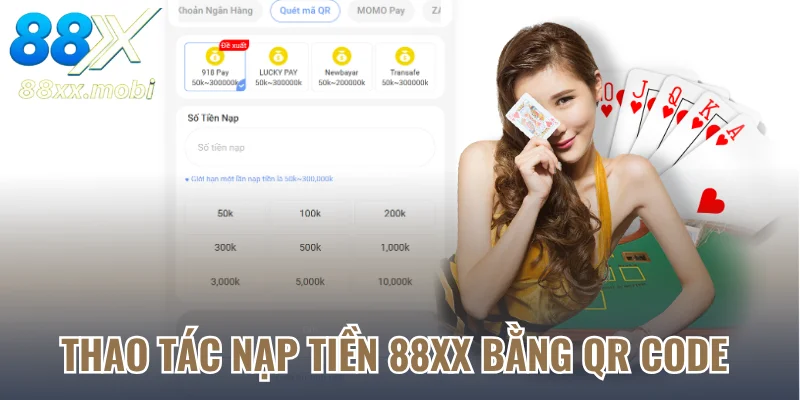 Thao tác nạp tiền 8XX bằng QR code