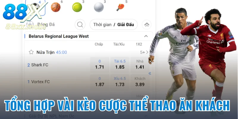 Tổng hợp vài kèo cược thể thao ăn khách